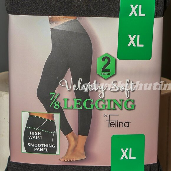 Felina Women's Velvety Soft Legging, 2-pack - Picture 2 of 4